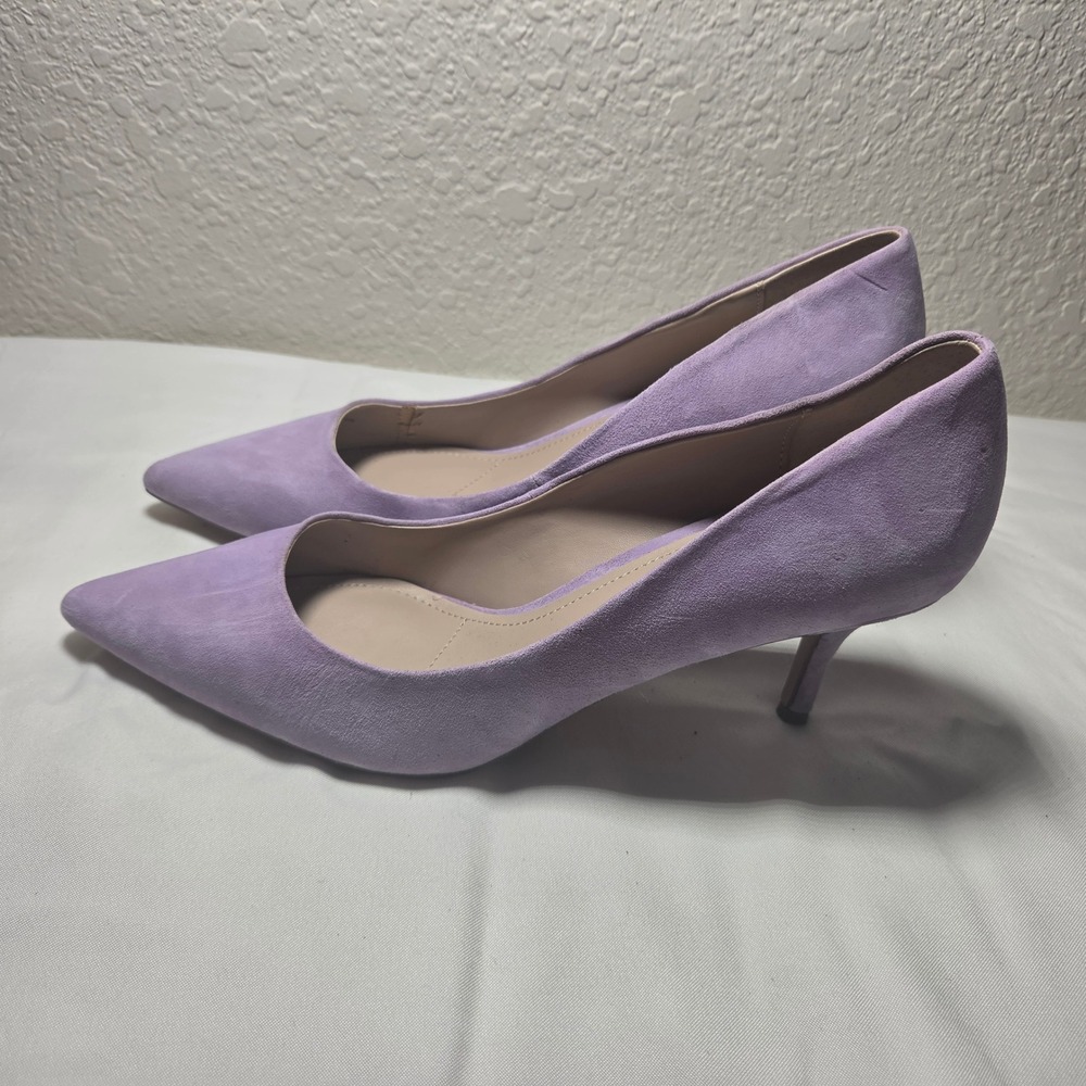Charles by Charles David Lavender Suede Pointed Toe Kitten Heel Pumps Size 9M
